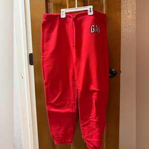 GAP Womens Vibrant Red Joggers